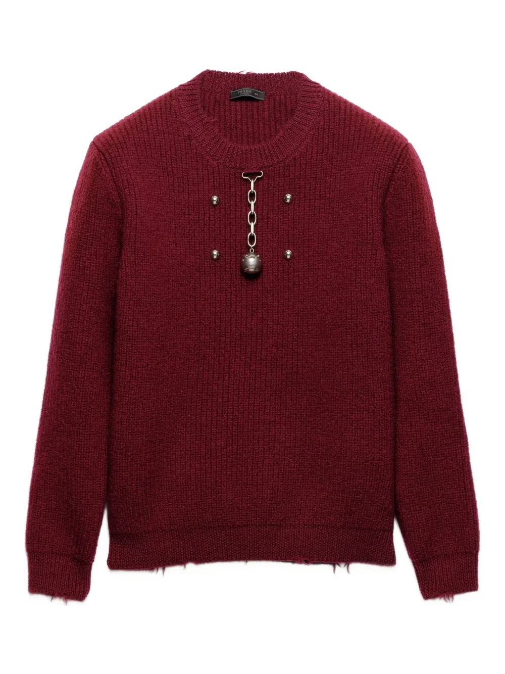 Свитер Pendantwool с круглым вырезом Prada, красный
Свитер Pendantwool с круглым вырезом Prada, красный