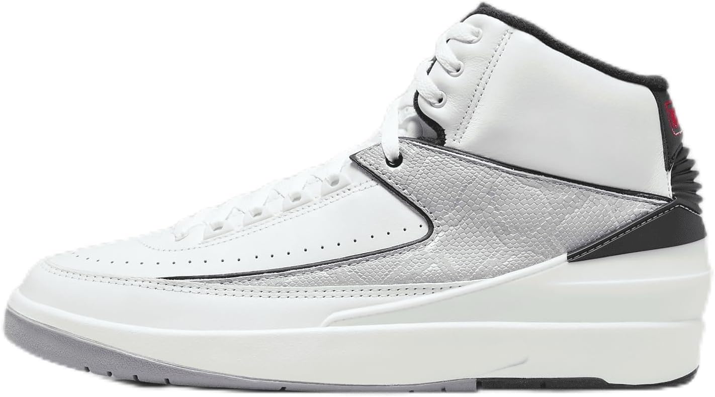 Nike Unisex-Adult 2 Retro Low, White/Black/Sail/Fire Red
Nike Unisex-Adult 2 Retro Low, White/Black/Sail/Fire Red