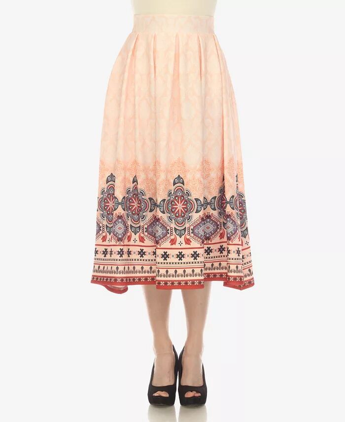 Женская юбка миди в складку с принтом «Бордюр» White Mark, оранжевый
Женская юбка миди в складку с принтом «Бордюр» White Mark, оранжевый