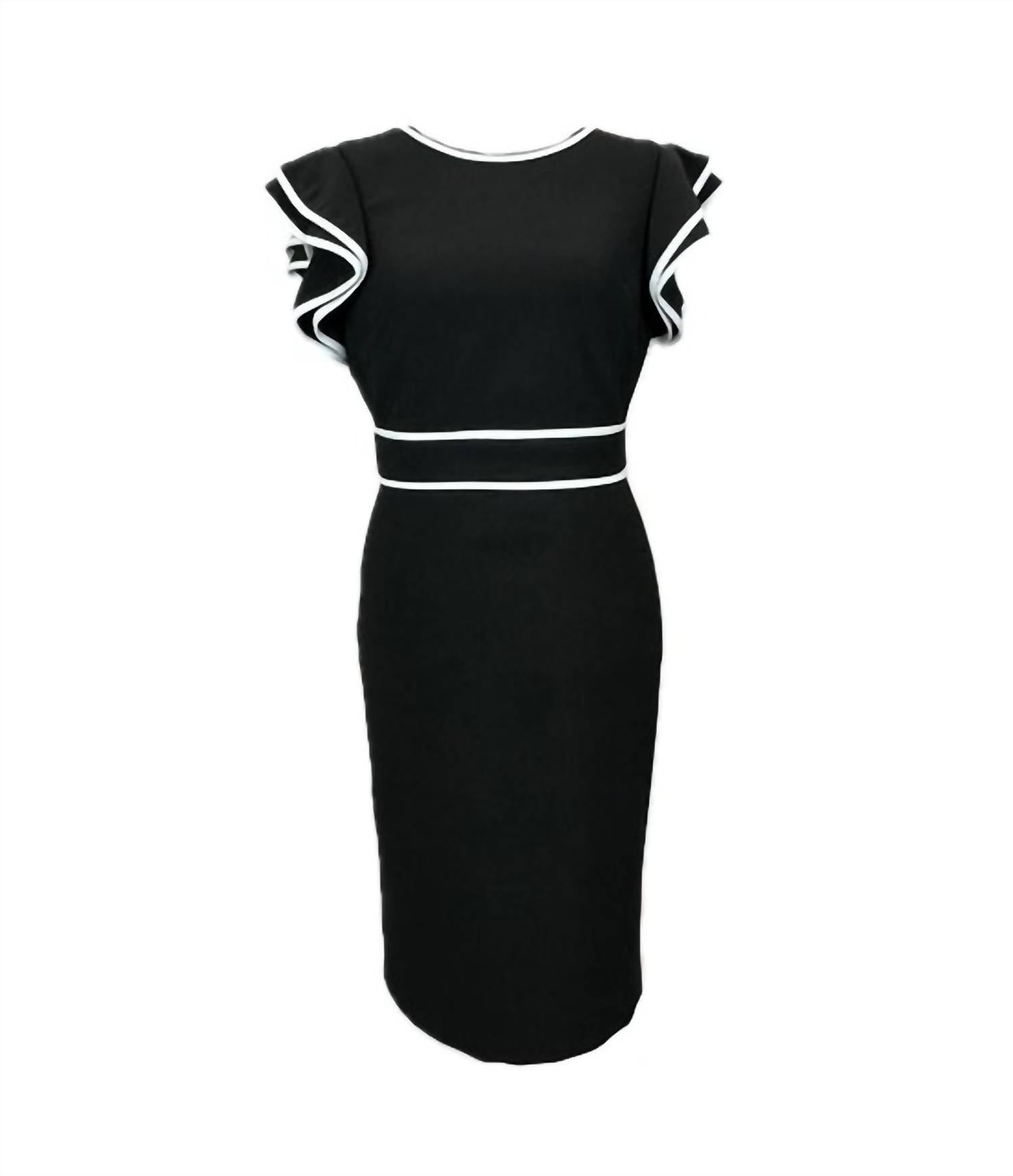 Платье с оборками на рукавах в черном/белом цвете Frank Lyman
Платье с оборками на рукавах в черном/белом цвете Frank Lyman