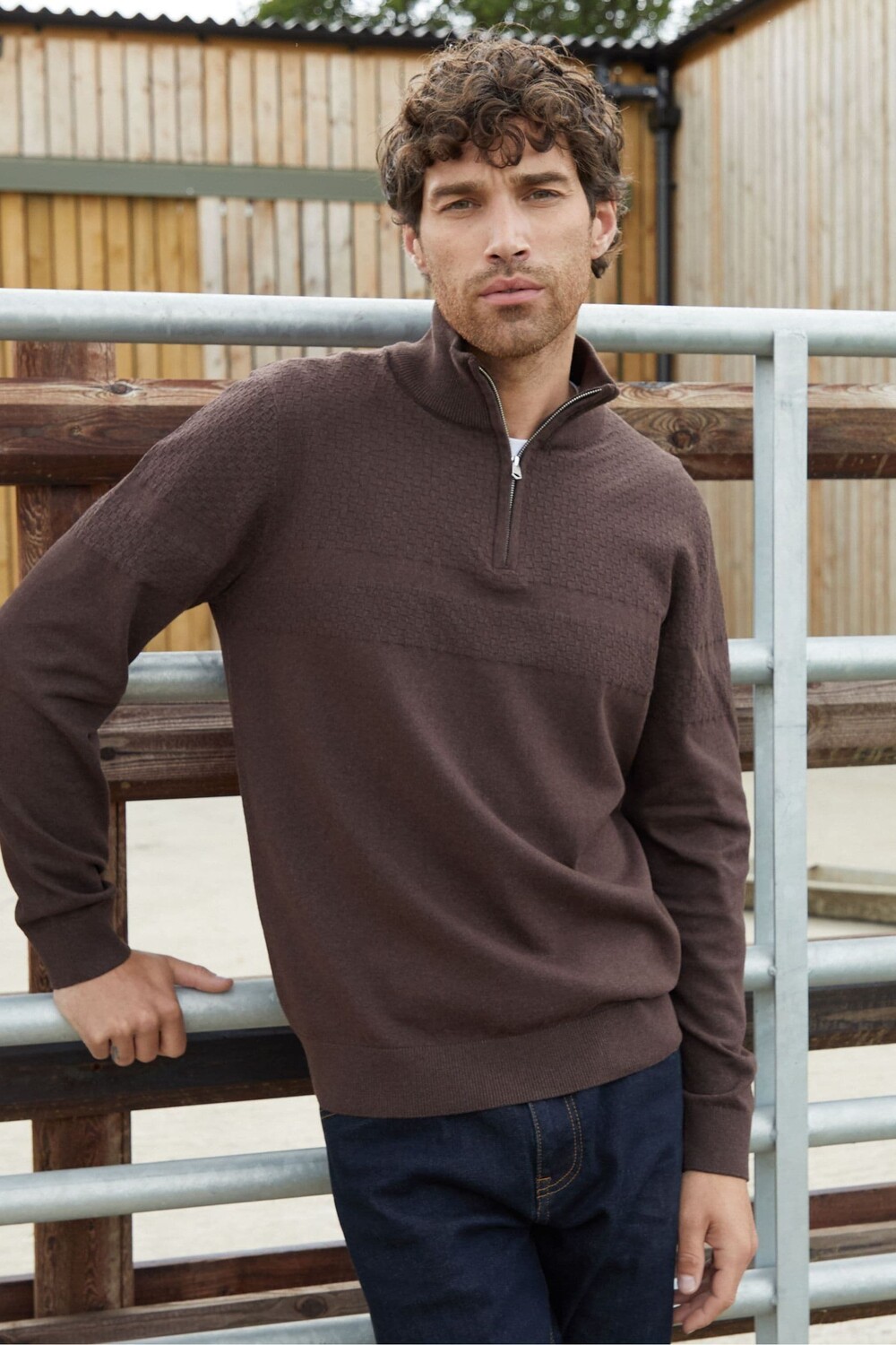 Джемпер с застежкой молнией на четверть длины, связанный спицами «рогожка» Threadbare, коричневый
Джемпер с застежкой молнией на четверть длины, связанный спицами «рогожка» Threadbare, коричневый