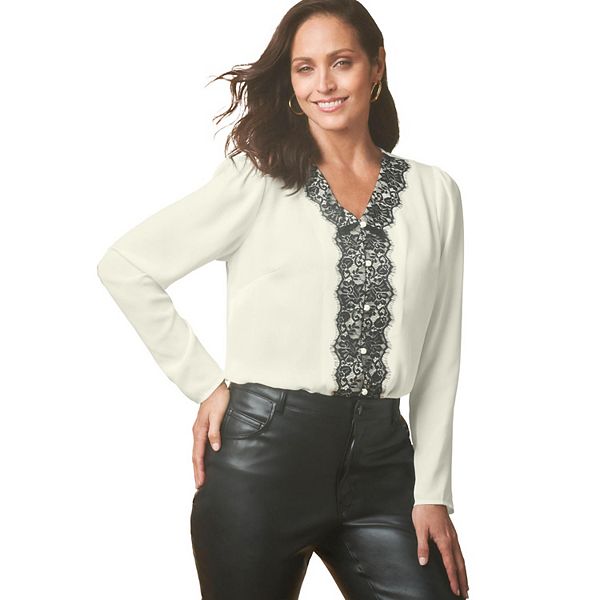 Блузка с кружевной отделкой для женщин plus size Jessica London
Блузка с кружевной отделкой для женщин plus size Jessica London