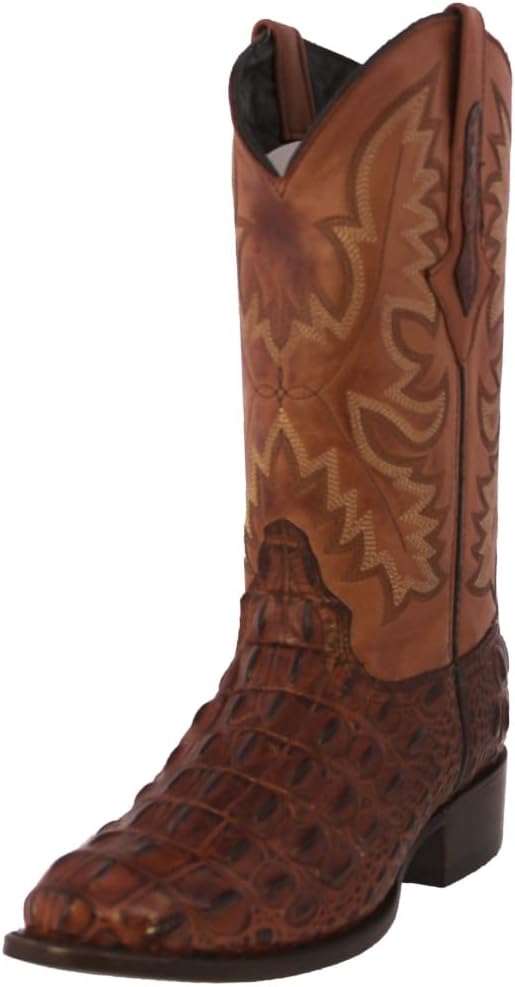 Мужские ковбойские сапоги El Presidente Mens Western из коньячной кожи с узором под аллигатора и округлым носком, Cognac
Мужские ковбойские сапоги El Presidente Mens Western из коньячной кожи с узором под аллигатора и округлым носком, Cognac