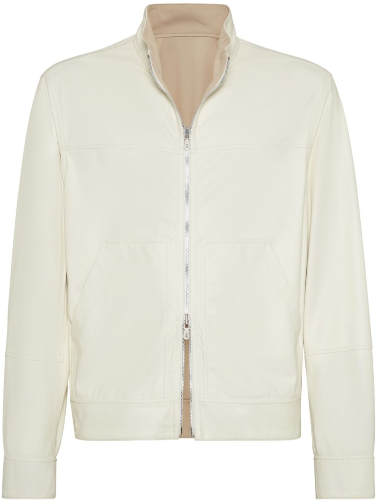 Brunello Cucinelli двусторонний бомбер, белый
Brunello Cucinelli двусторонний бомбер, белый