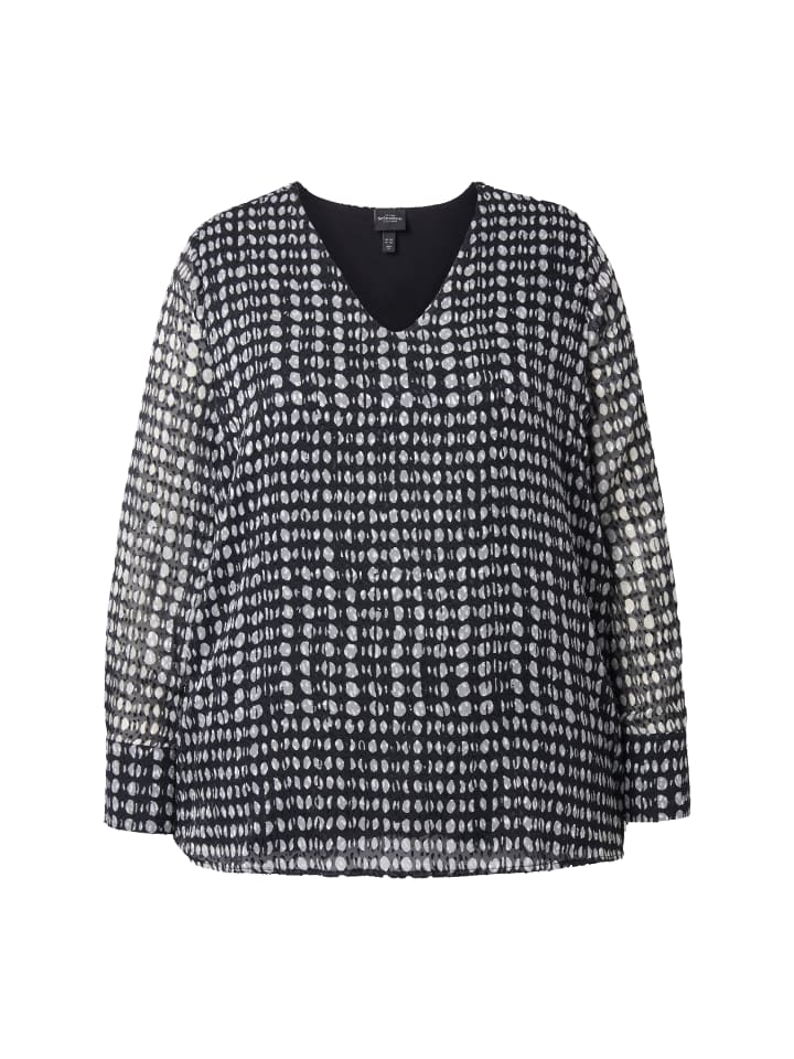 Черная блузка сверху Ulla Popken
Черная блузка сверху Ulla Popken