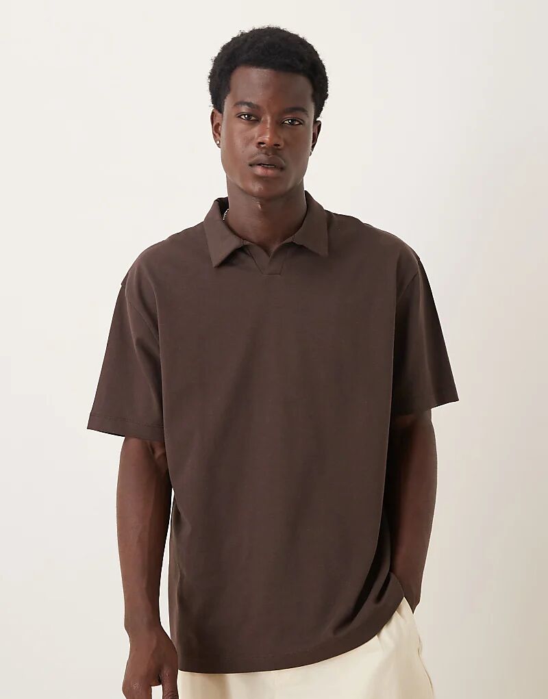 Плотная свободная рубашка-поло ASOS DESIGN коричневого цвета
Плотная свободная рубашка-поло ASOS DESIGN коричневого цвета