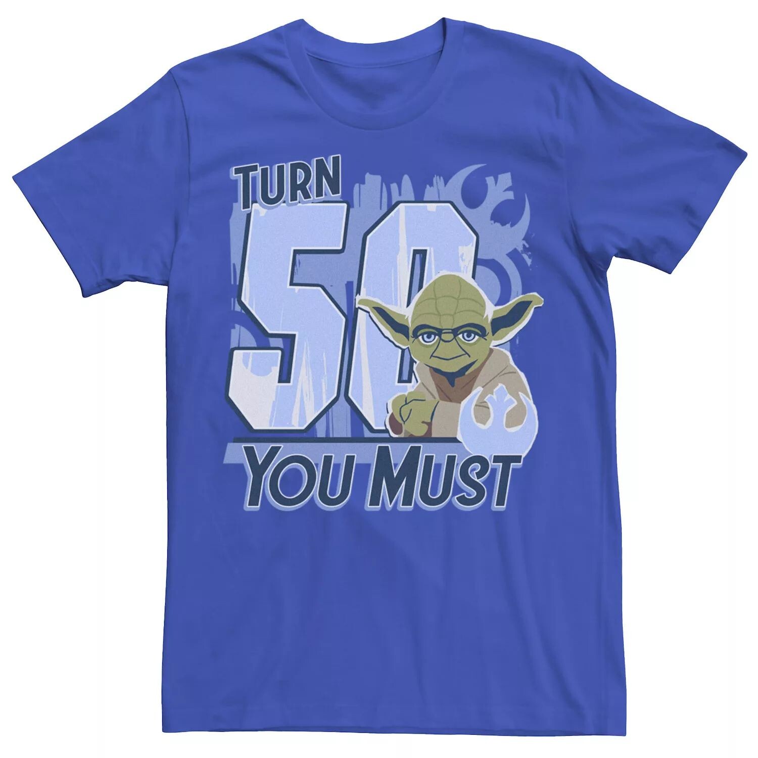 Мужская футболка с логотипом и портретом Star Wars Yoda Turn 50 You Must Rebel
Мужская футболка с логотипом и портретом Star Wars Yoda Turn 50 You Must Rebel