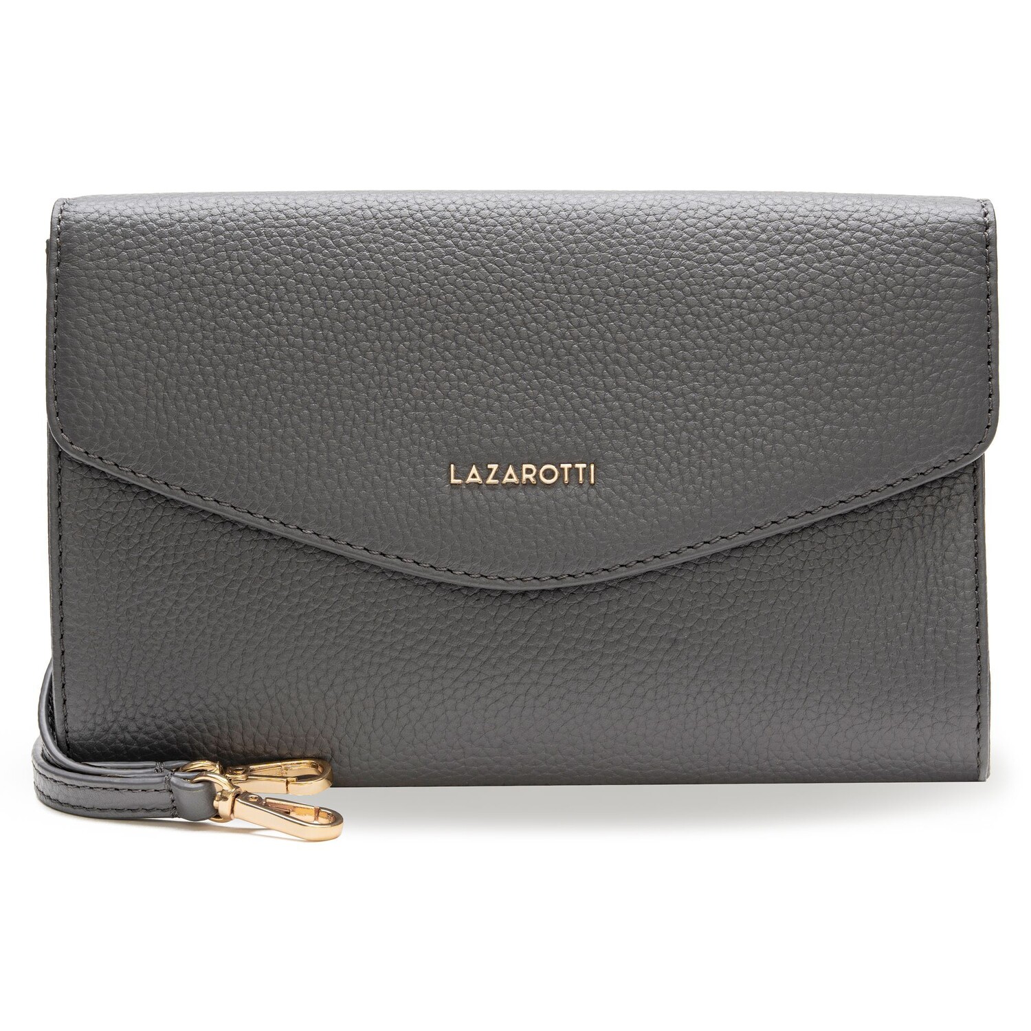 Клатч Lazarotti Bologna Leather Tasche Leder 23 cm, серый 
Клатч Lazarotti Bologna Leather Tasche Leder 23 cm, серый