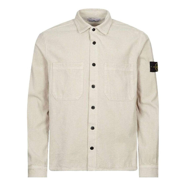 Рубашка cord overshirt 'plaster' Stone Island, бежевый 
Рубашка cord overshirt 'plaster' Stone Island, бежевый