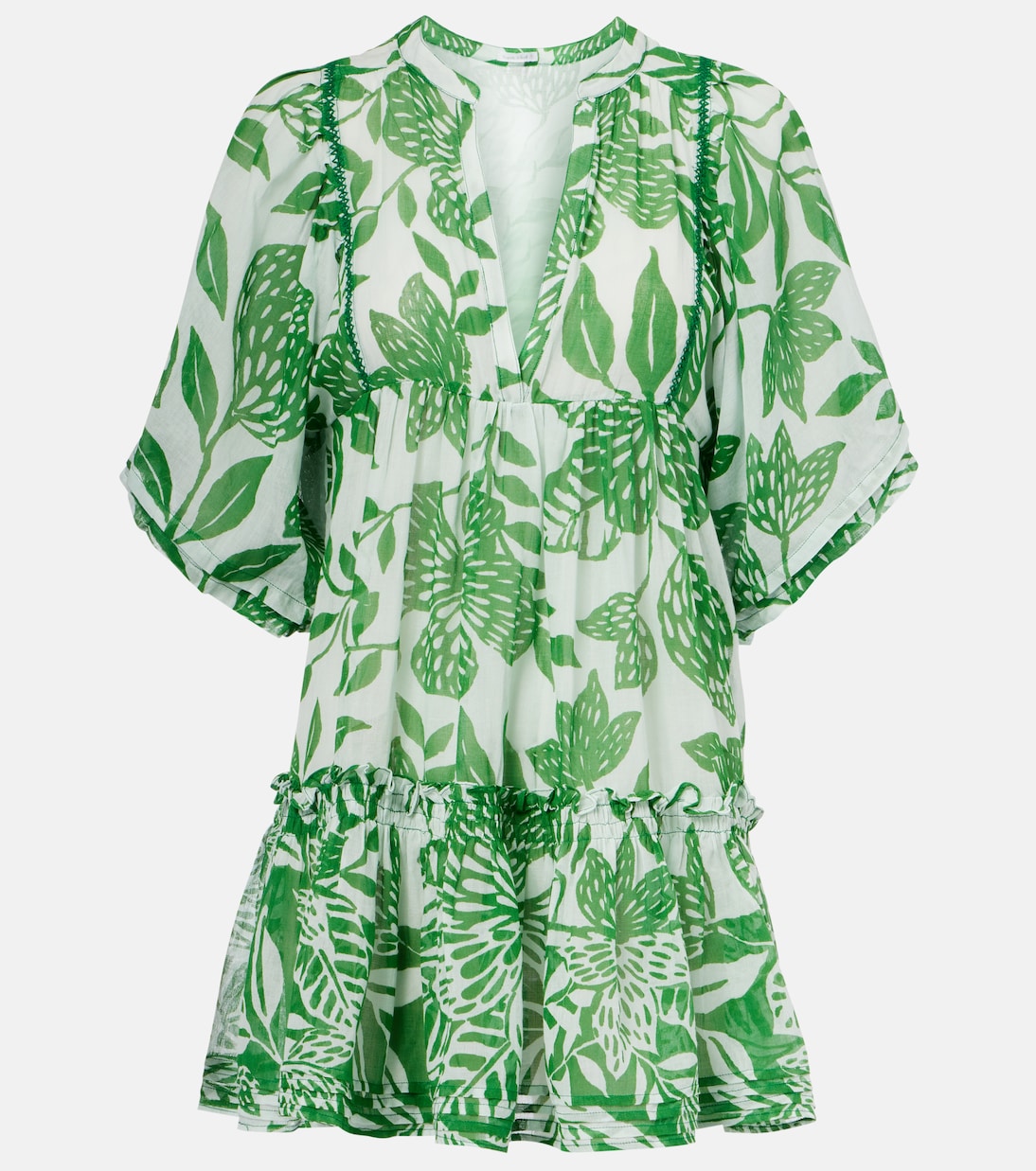 Ариа цветочное хлопковое мини-платье Poupette St Barth, White Green Macro
Ариа цветочное хлопковое мини-платье Poupette St Barth, White Green Macro