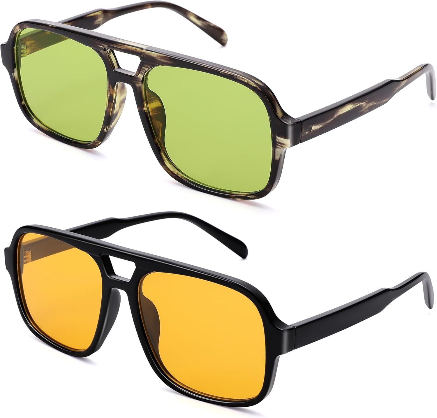 Ретро-солнцезащитные очки-авиаторы для женщин и мужчин, модные квадратные солнцезащитные очки в стиле 70-х годов с защитой от УФ-излучения UV400 DYSAKER, B1-2pack(leopard/Green + Black/Orange Brown)
Ретро-солнцезащитные очки-авиаторы для женщин и мужчин, модные квадратные солнцезащитные очки в стиле 70-х годов с защитой от УФ-излучения UV400 DYSAKER, B1-2pack(leopard/Green + Black/Orange Brown)
