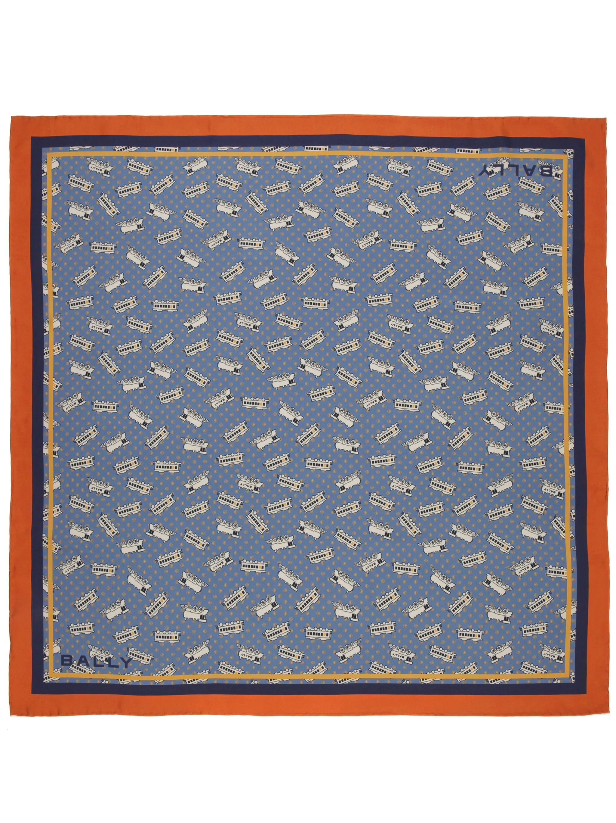 Шелковый шарф с графическим принтом Bally, синий
Шелковый шарф с графическим принтом Bally, синий