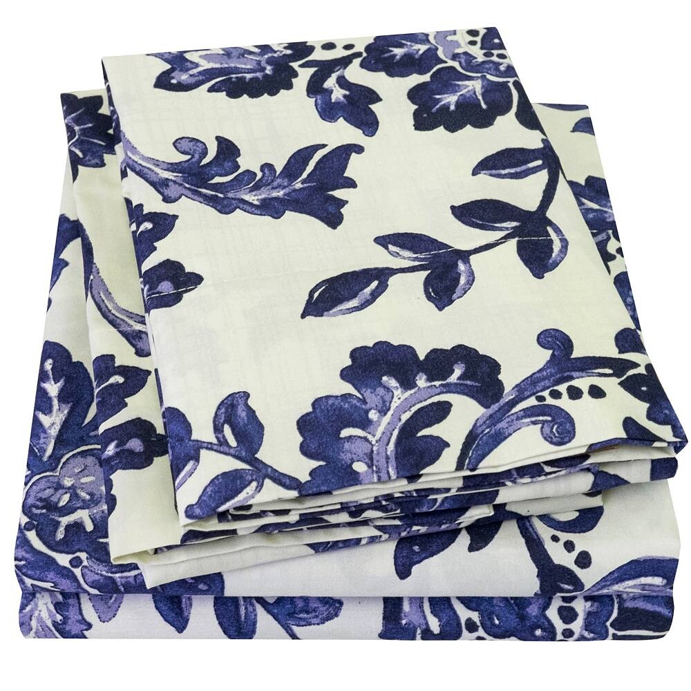 Sweethome Collection Tuscany Набор простыней из 4 предметов плотностью 1500 нитей Sweet Home Collection, цвет Navy Floral
Sweethome Collection Tuscany Набор простыней из 4 предметов плотностью 1500 нитей Sweet Home Collection, цвет Navy Floral