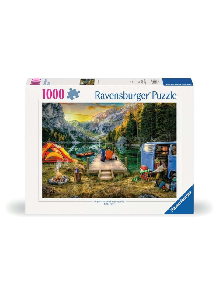 Пазл Ravensburger из 1000 деталей, посвященный отдыху на природе, с красочными рисунками
Пазл Ravensburger из 1000 деталей, посвященный отдыху на природе, с красочными рисунками