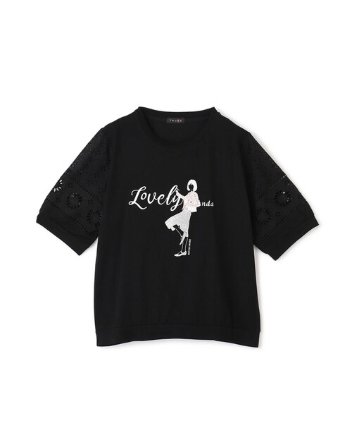 Футболка для девочек с кружевными рукавами и принтом Jayro, черный
Футболка для девочек с кружевными рукавами и принтом Jayro, черный