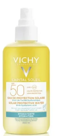 Vichy Capital Soleil Увлажняющая солнечная вода SPF 50 200 мл с гиалуроновой кислотой
Vichy Capital Soleil Увлажняющая солнечная вода SPF 50 200 мл с гиалуроновой кислотой