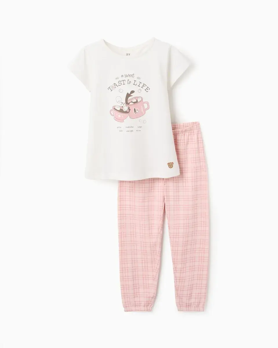 Детская пижама 100% хлопок с принтом и клетчатым узором Zippy, белый/розовый
Детская пижама 100% хлопок с принтом и клетчатым узором Zippy, белый/розовый