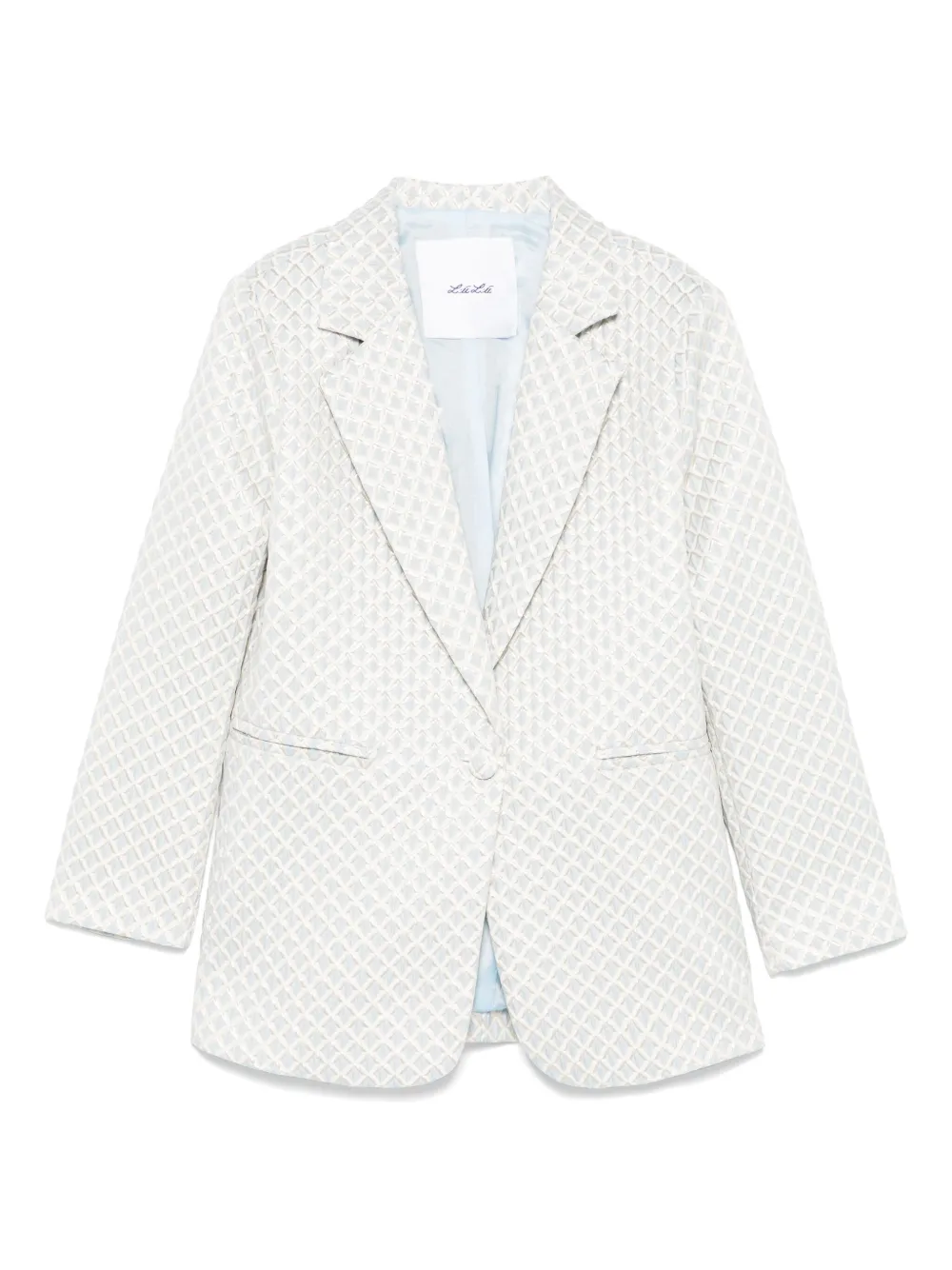 Жаккардовый пиджак с узором Miss Grant Kids, синий 
Жаккардовый пиджак с узором Miss Grant Kids, синий