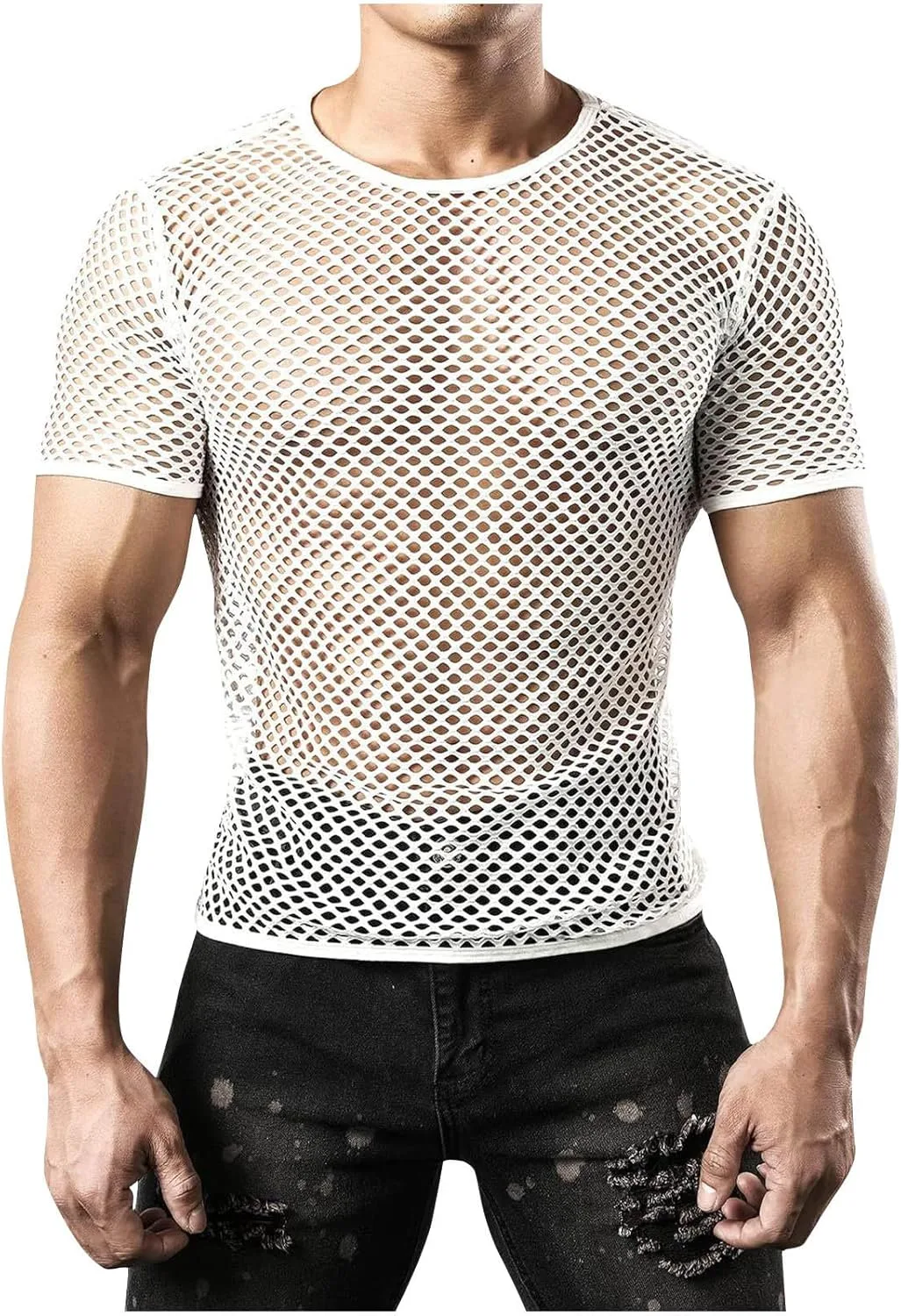 Мужская футболка Mesh Fishnet с коротким рукавом
Мужская футболка Mesh Fishnet с коротким рукавом