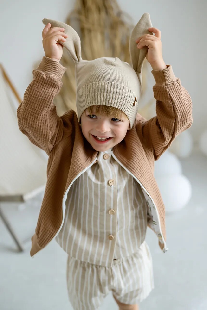 Детская хлопковая шапочка NORI Jamiks, бежевый
Детская хлопковая шапочка NORI Jamiks, бежевый