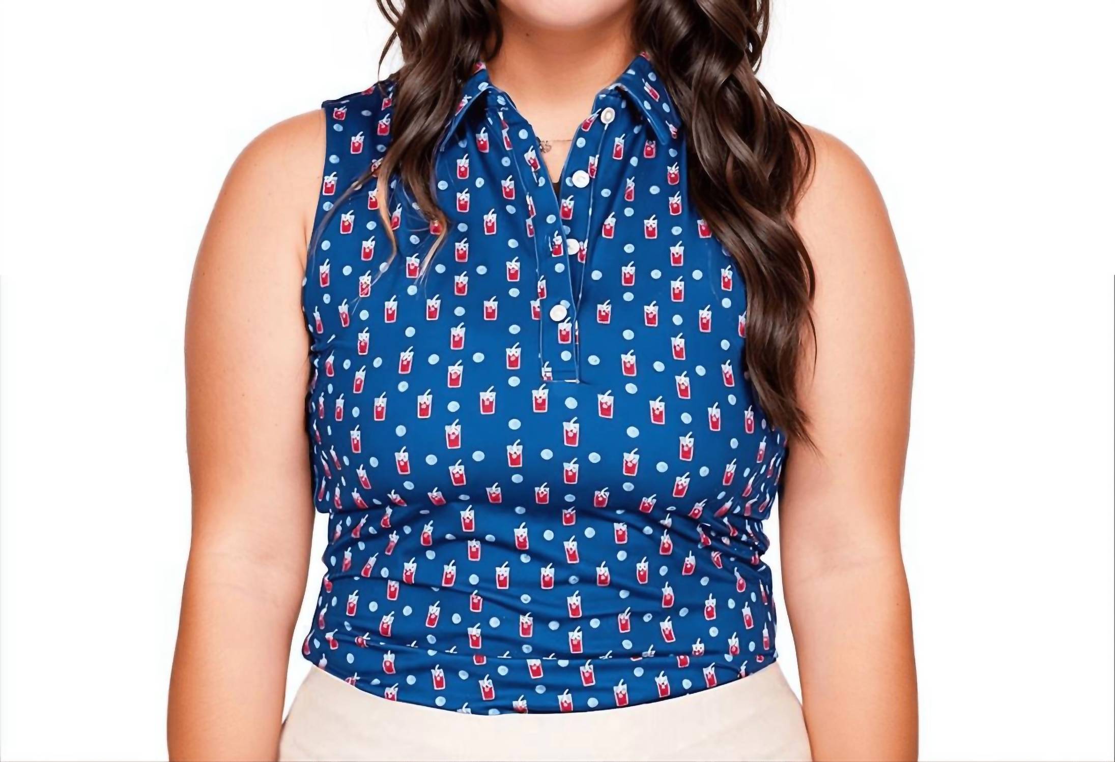 Синий поло без рукавов Transfusion 2Putt
Синий поло без рукавов Transfusion 2Putt