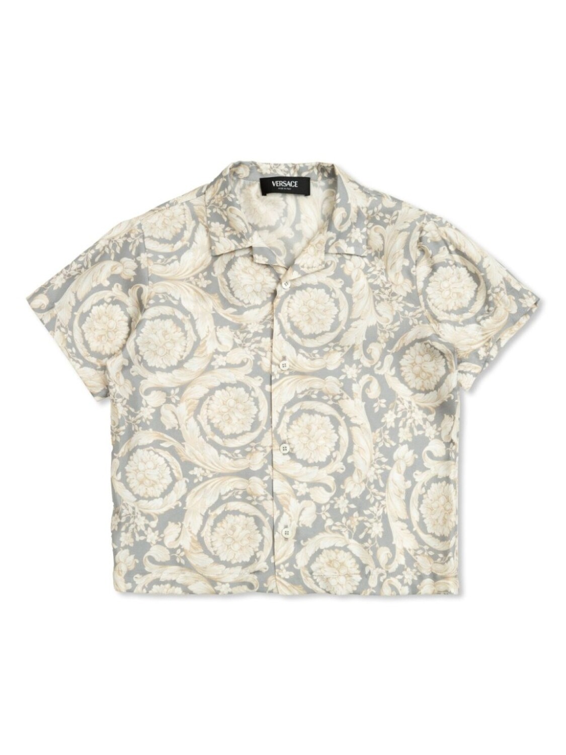 Рубашка Barocco Sil Versace Kids, серый 
Рубашка Barocco Sil Versace Kids, серый