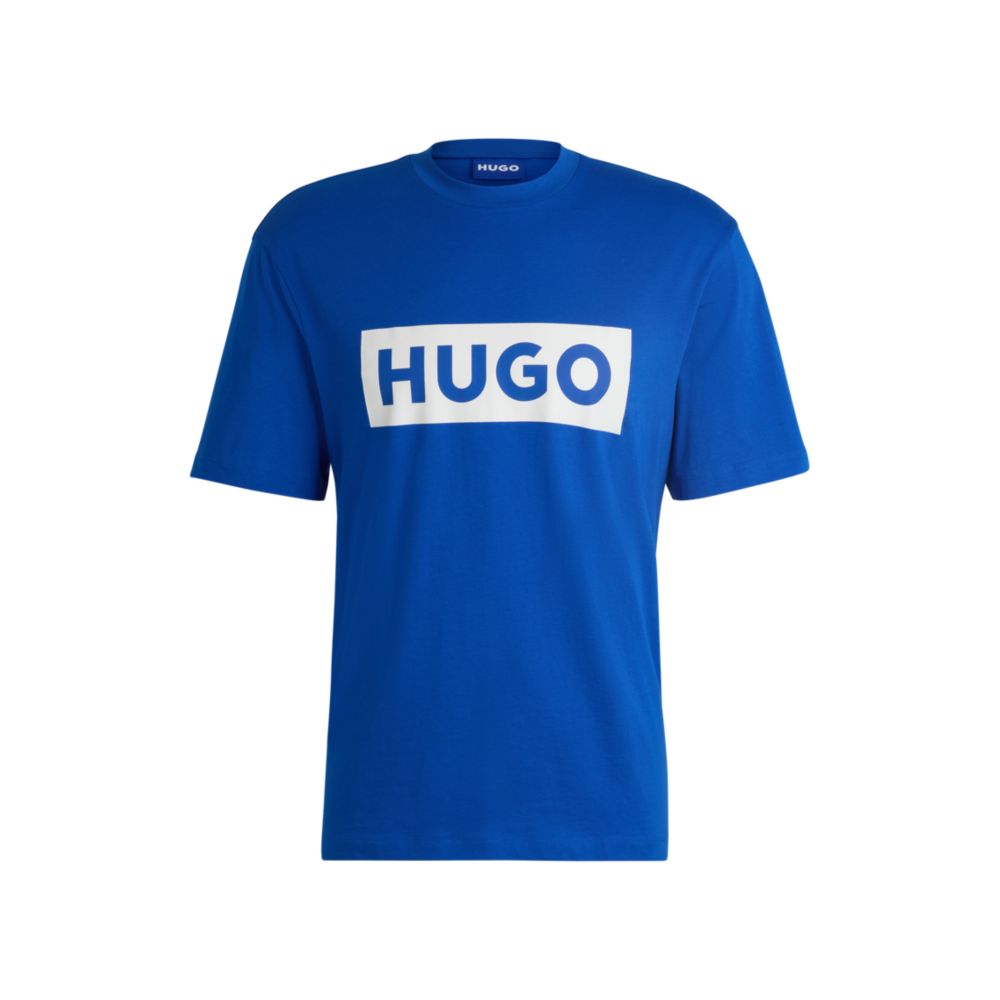 Футболка из хлопкового джерси с синим логотипом HUGO
Футболка из хлопкового джерси с синим логотипом HUGO