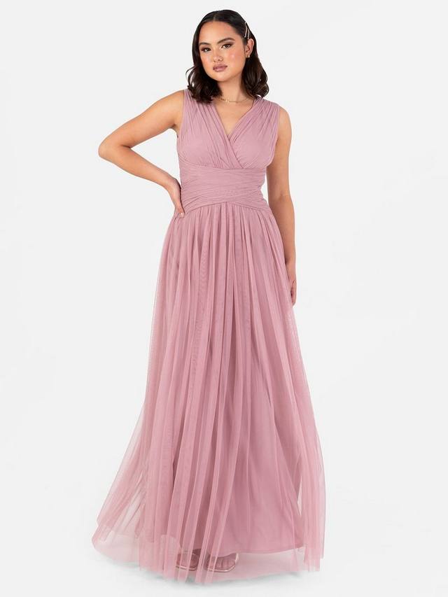 Платье макси с присборенной талией из тюля с запахом Anaya With Love, цвет Bridal Rose
Платье макси с присборенной талией из тюля с запахом Anaya With Love, цвет Bridal Rose