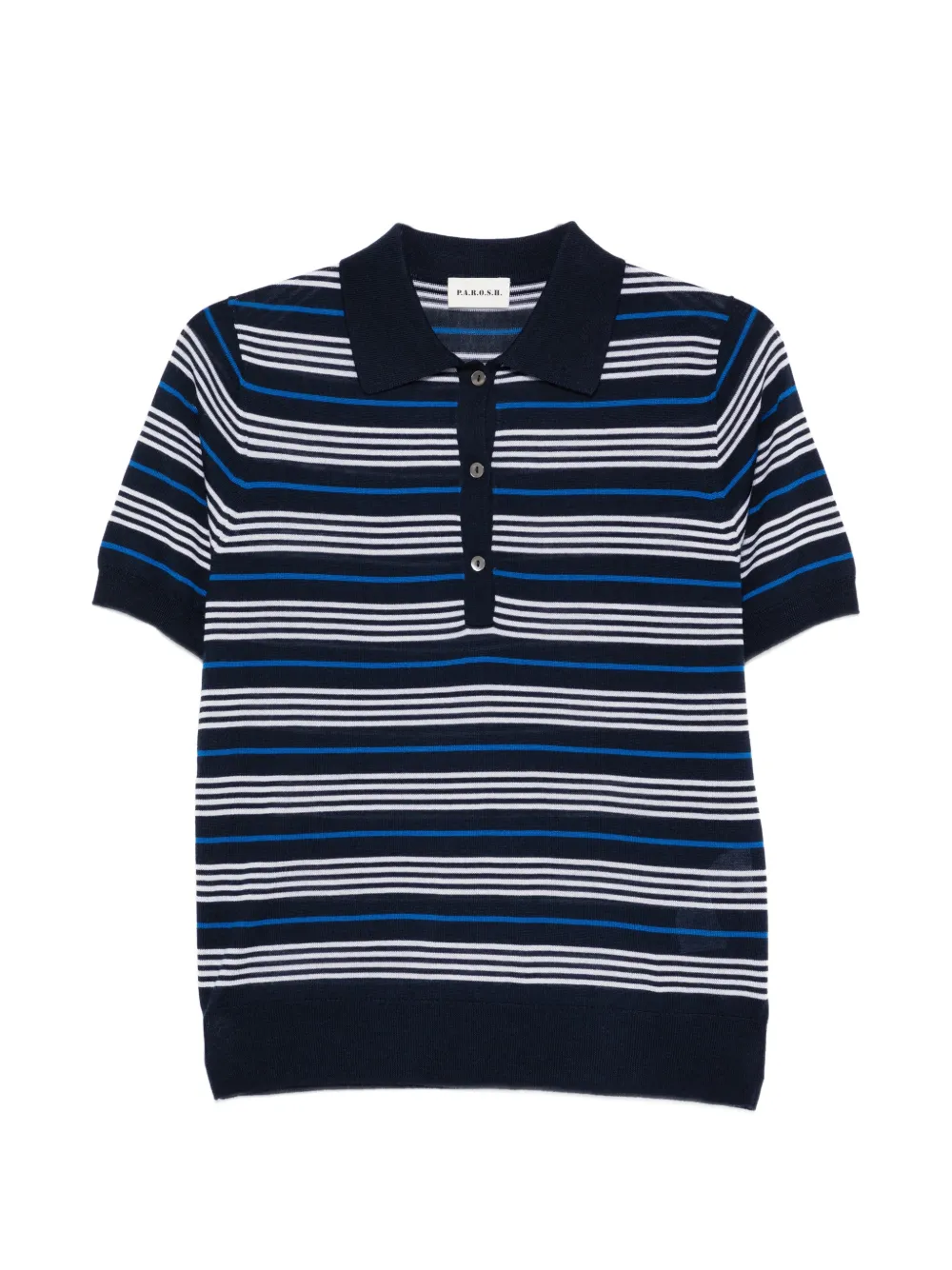 Поло в полоску на пуговицах P.A.R.O.S.H., синий
Поло в полоску на пуговицах P.A.R.O.S.H., синий