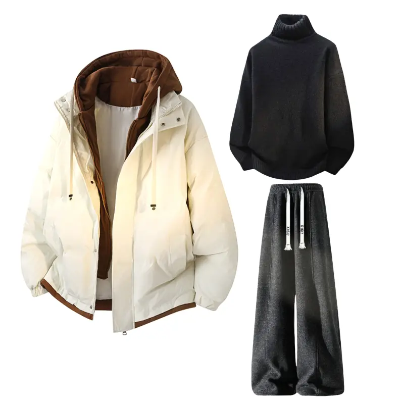 Толстовка Casual Sportswear утепленная с флисовой подкладкой X1617, оранжевый puffer jacket+черный sweater+черный fleece-lined pants
Толстовка Casual Sportswear утепленная с флисовой подкладкой X1617, оранжевый puffer jacket+черный sweater+черный fleece-lined pants