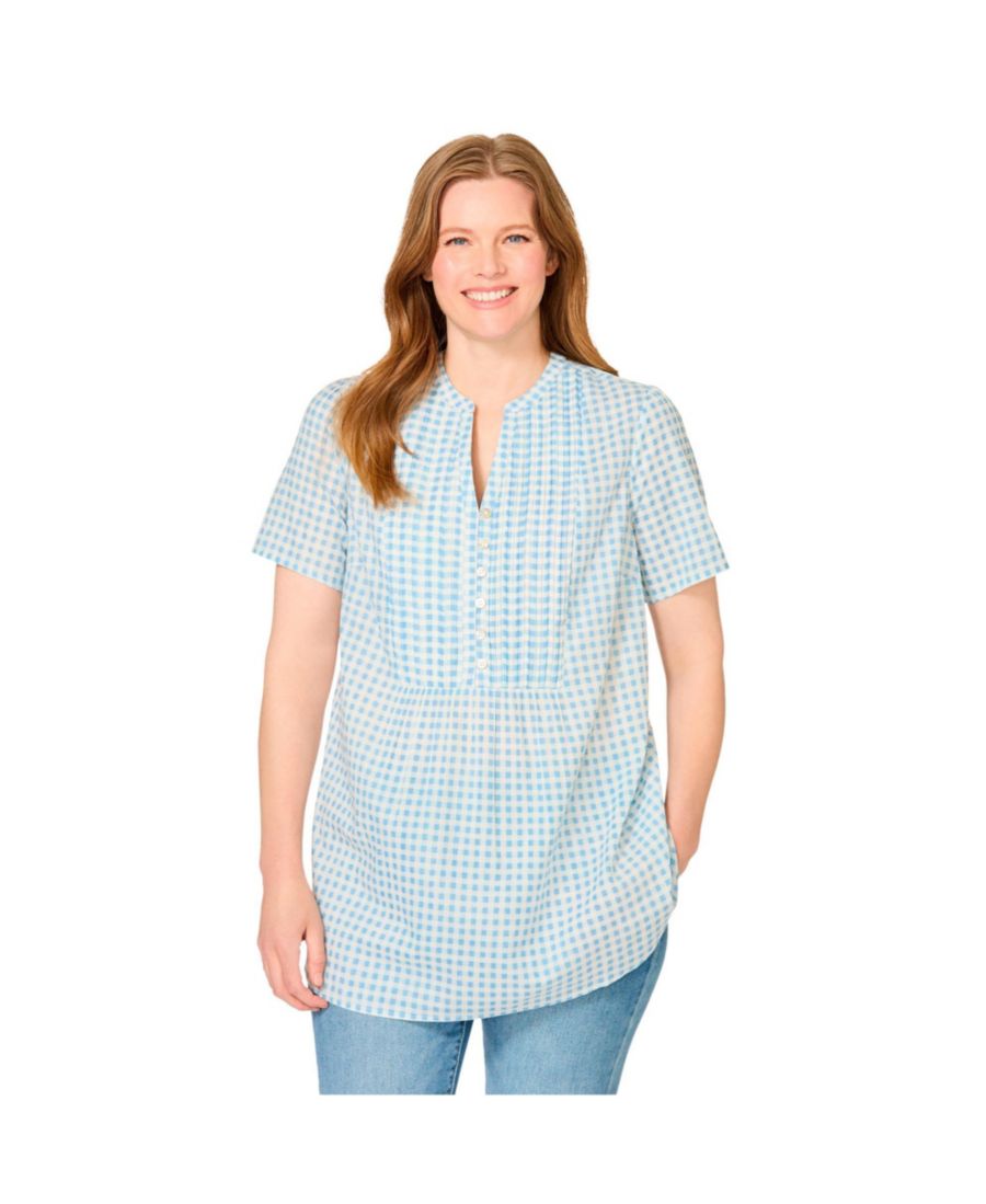 Туника большого размера с присборенной отделкой и полузастежкой на пуговицы Woman Within, French blue gingham
Туника большого размера с присборенной отделкой и полузастежкой на пуговицы Woman Within, French blue gingham