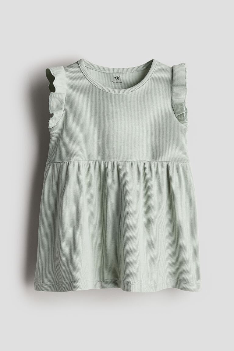 Платье из хлопка в рубчик H&M, зеленый
Платье из хлопка в рубчик H&M, зеленый