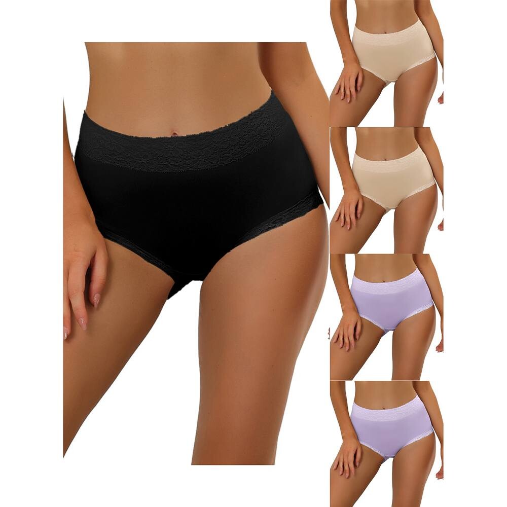 5 упаковок женского хлопкового нижнего белья с высокой посадкой и кружевной отделкой для контроля живота, полное покрытие, трусы Muti-color ALLEGRA K, Purple Bg Bk
5 упаковок женского хлопкового нижнего белья с высокой посадкой и кружевной отделкой для контроля живота, полное покрытие, трусы Muti-color ALLEGRA K, Purple Bg Bk
