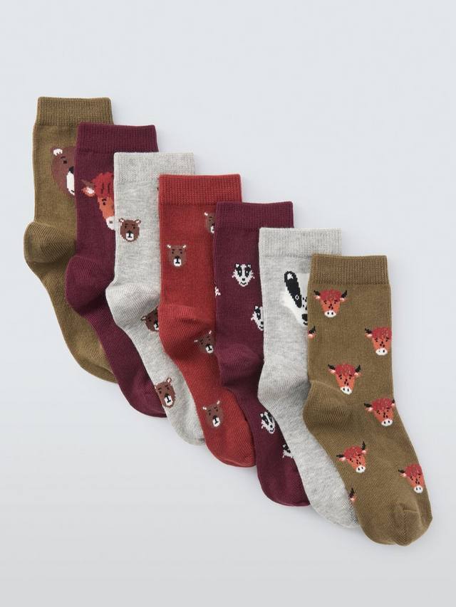 Детские носки с животными до щиколотки John Lewis, Pack of 7, Multi
Детские носки с животными до щиколотки John Lewis, Pack of 7, Multi