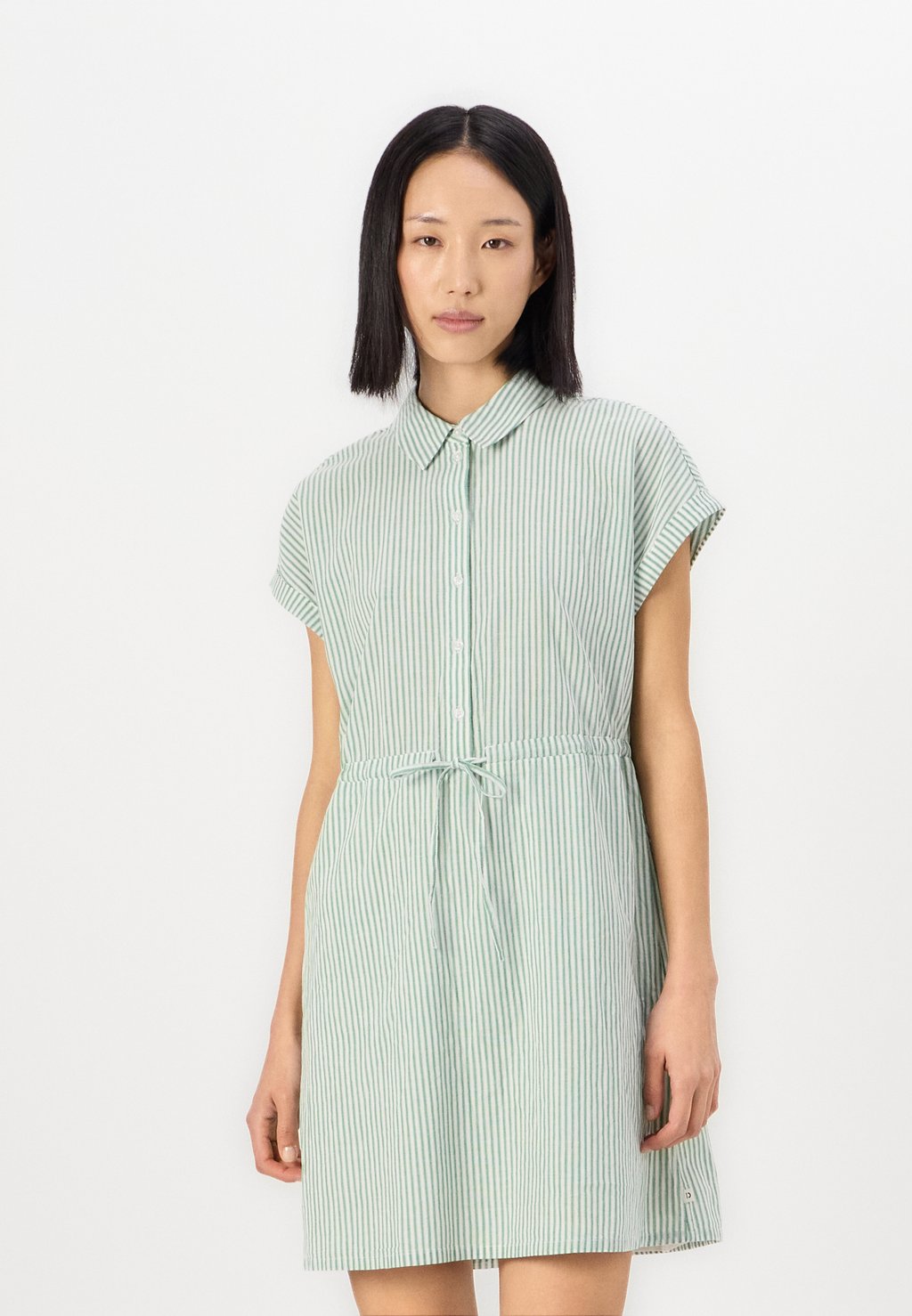 Платье-рубашка STRIPED MINI DRESS TOM TAILOR DENIM, мультиколор 
Платье-рубашка STRIPED MINI DRESS TOM TAILOR DENIM, мультиколор