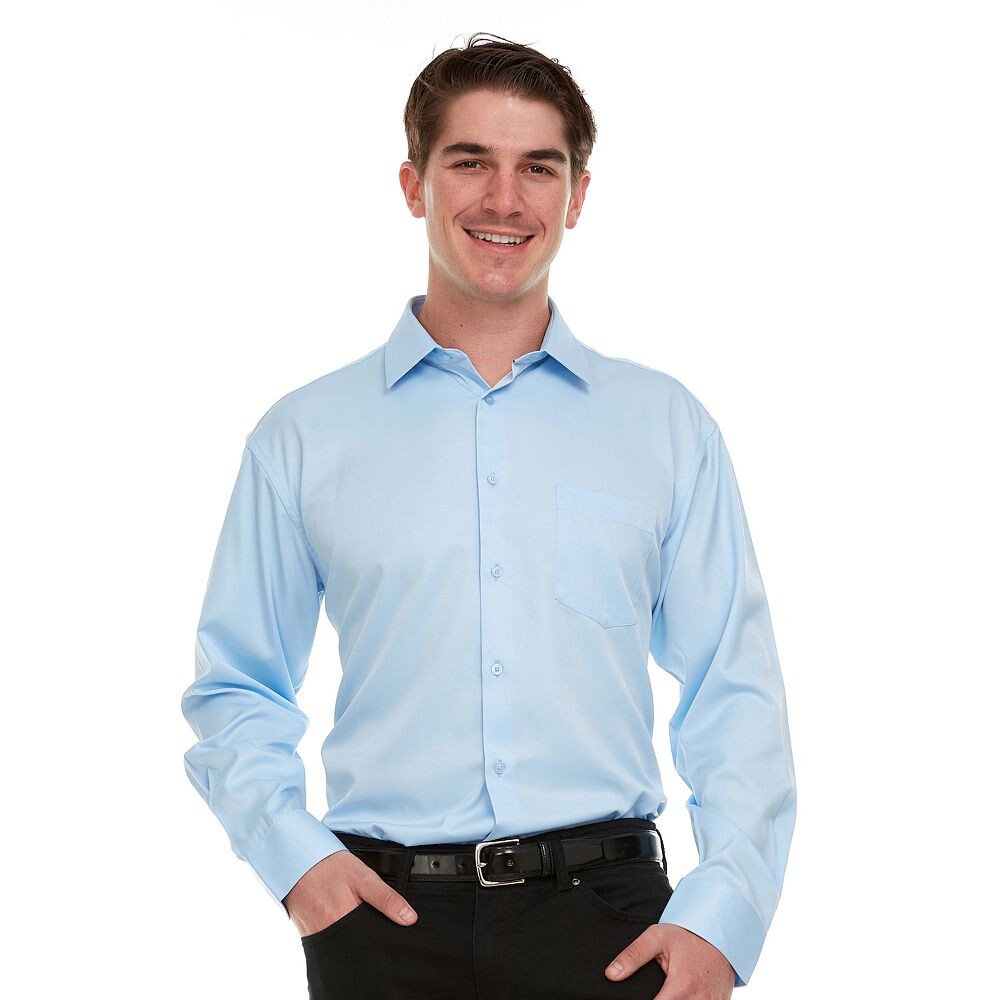 Мужская классическая рубашка из атласа стрейч Geoffrey Beene обычного кроя, цвет Powder Blue
Мужская классическая рубашка из атласа стрейч Geoffrey Beene обычного кроя, цвет Powder Blue