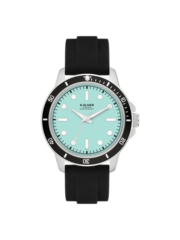 s.Oliver Спортивные и стильные наручные часы черного цвета
s.Oliver Спортивные и стильные наручные часы черного цвета