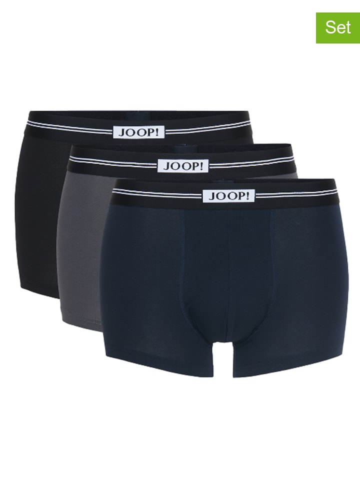 JOOP! Комплект из 3 штук: боксерские шорты черного, серого и темно-синего цвета
JOOP! Комплект из 3 штук: боксерские шорты черного, серого и темно-синего цвета