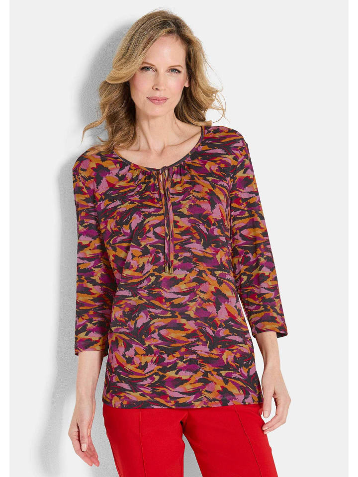 Блузка-рубашка из вискозы с цветочным рисунком и круглым вырезом красного цвета/с узором GOLDNER
Блузка-рубашка из вискозы с цветочным рисунком и круглым вырезом красного цвета/с узором GOLDNER