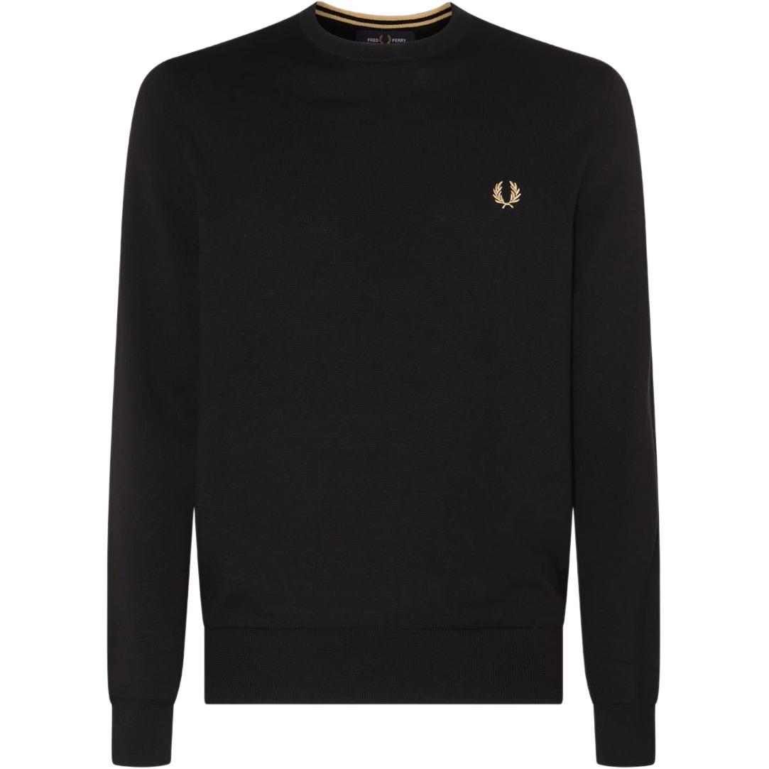 Джемпер с вышитым логотипом и круглым вырезом FRED PERRY, черный
Джемпер с вышитым логотипом и круглым вырезом FRED PERRY, черный