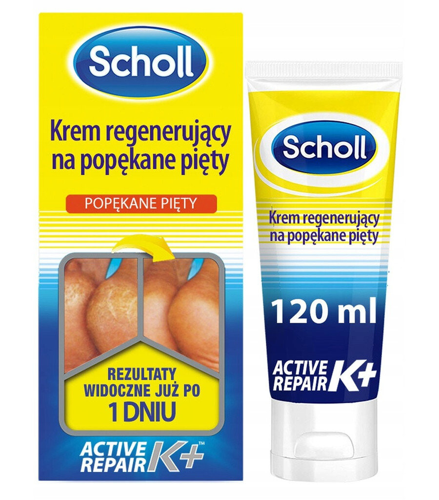 Scholl, Active Repair K+ 60, крем для потрескавшихся пяток, 60 мл
Scholl, Active Repair K+ 60, крем для потрескавшихся пяток, 60 мл