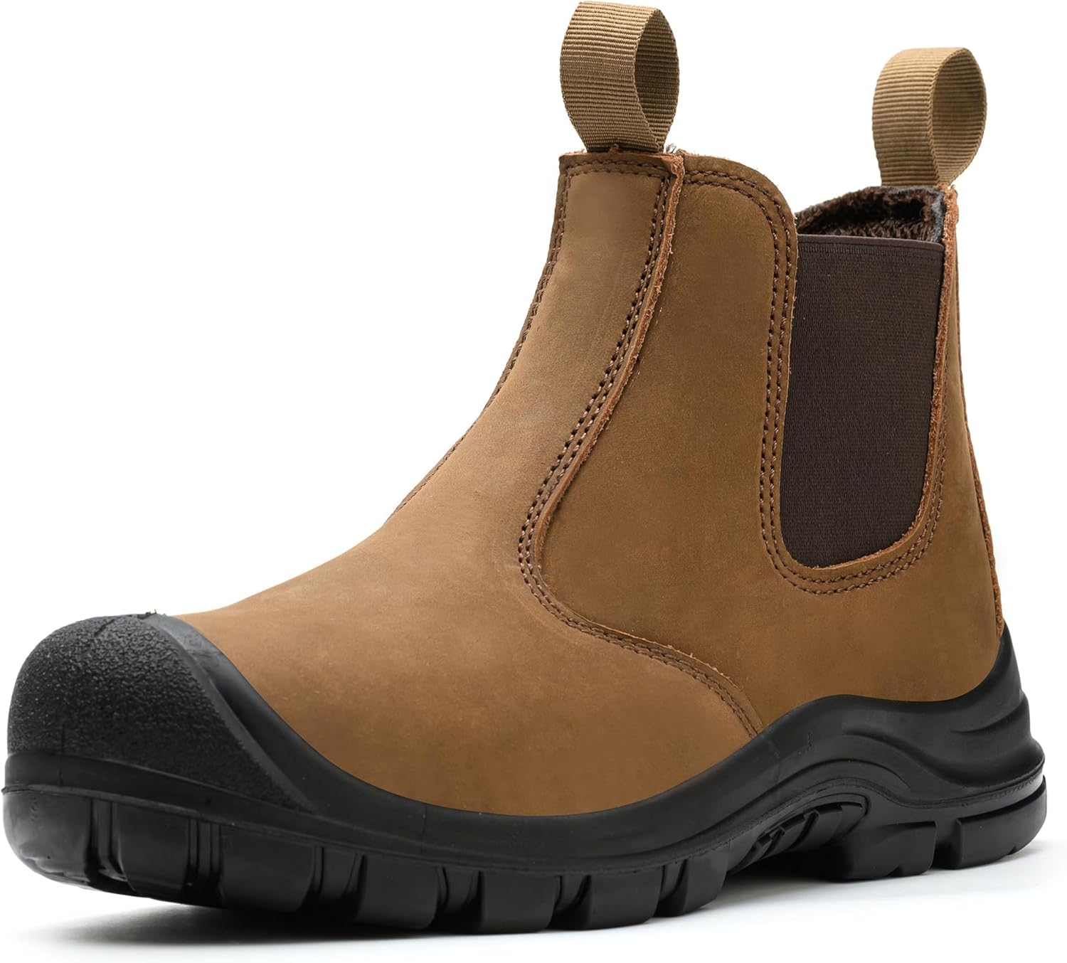 Мужские ботинки с металлическим носком Chelsea, кожаные, водонепроницаемые, легкие, безопасные ботинки Epochsaga, коричневый
Мужские ботинки с металлическим носком Chelsea, кожаные, водонепроницаемые, легкие, безопасные ботинки Epochsaga, коричневый