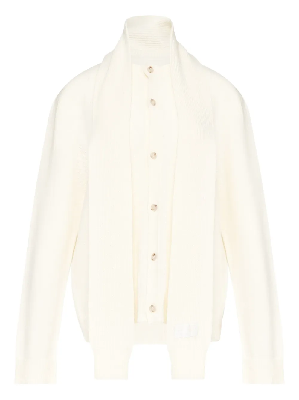 Кардиган с шарфом MM6 Maison Margiela, нейтральный
Кардиган с шарфом MM6 Maison Margiela, нейтральный