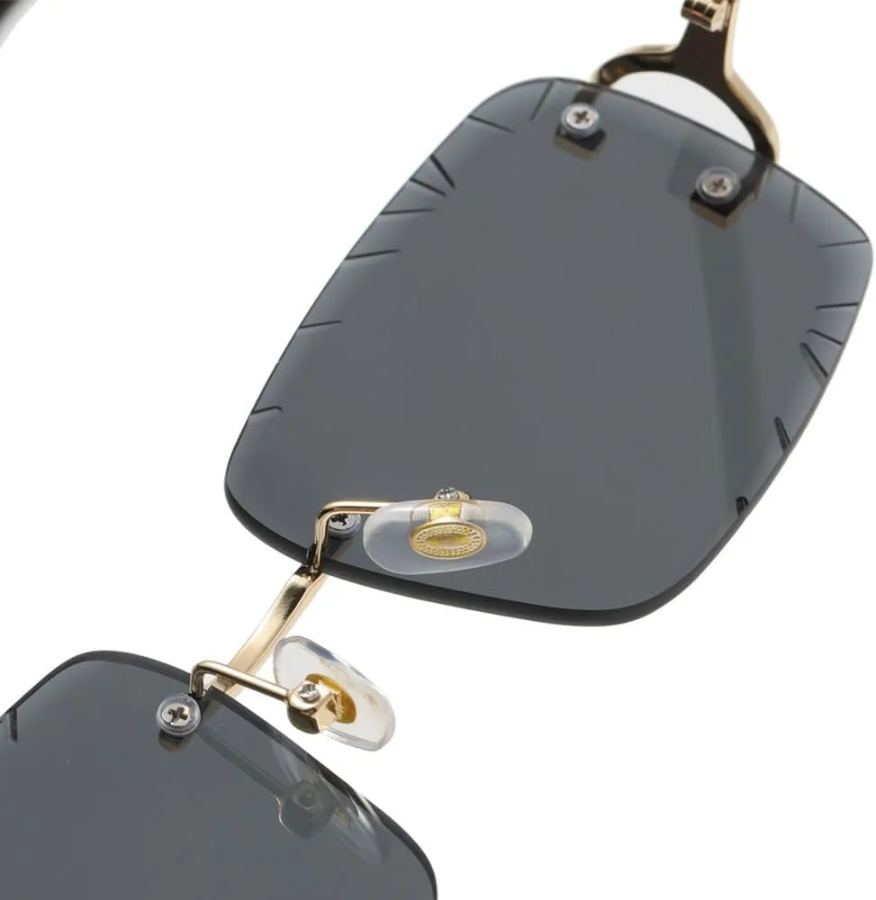 Квадратные очки без оправы, модные металлические солнцезащитные очки высокого качества для мужчин и женщин, очки для уличной фотосъемки GHVWYX, Gold Black
Квадратные очки без оправы, модные металлические солнцезащитные очки высокого качества для мужчин и женщин, очки для уличной фотосъемки GHVWYX, Gold Black