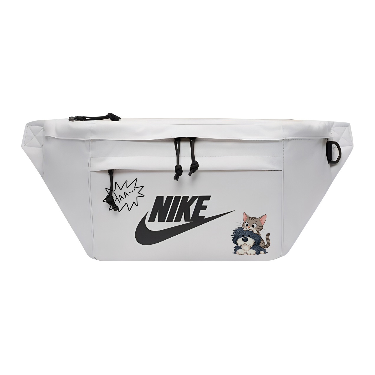 Тканевый поясной рюкзак BK Regular Unisex белый Nike, Cat and Puppy
Тканевый поясной рюкзак BK Regular Unisex белый Nike, Cat and Puppy