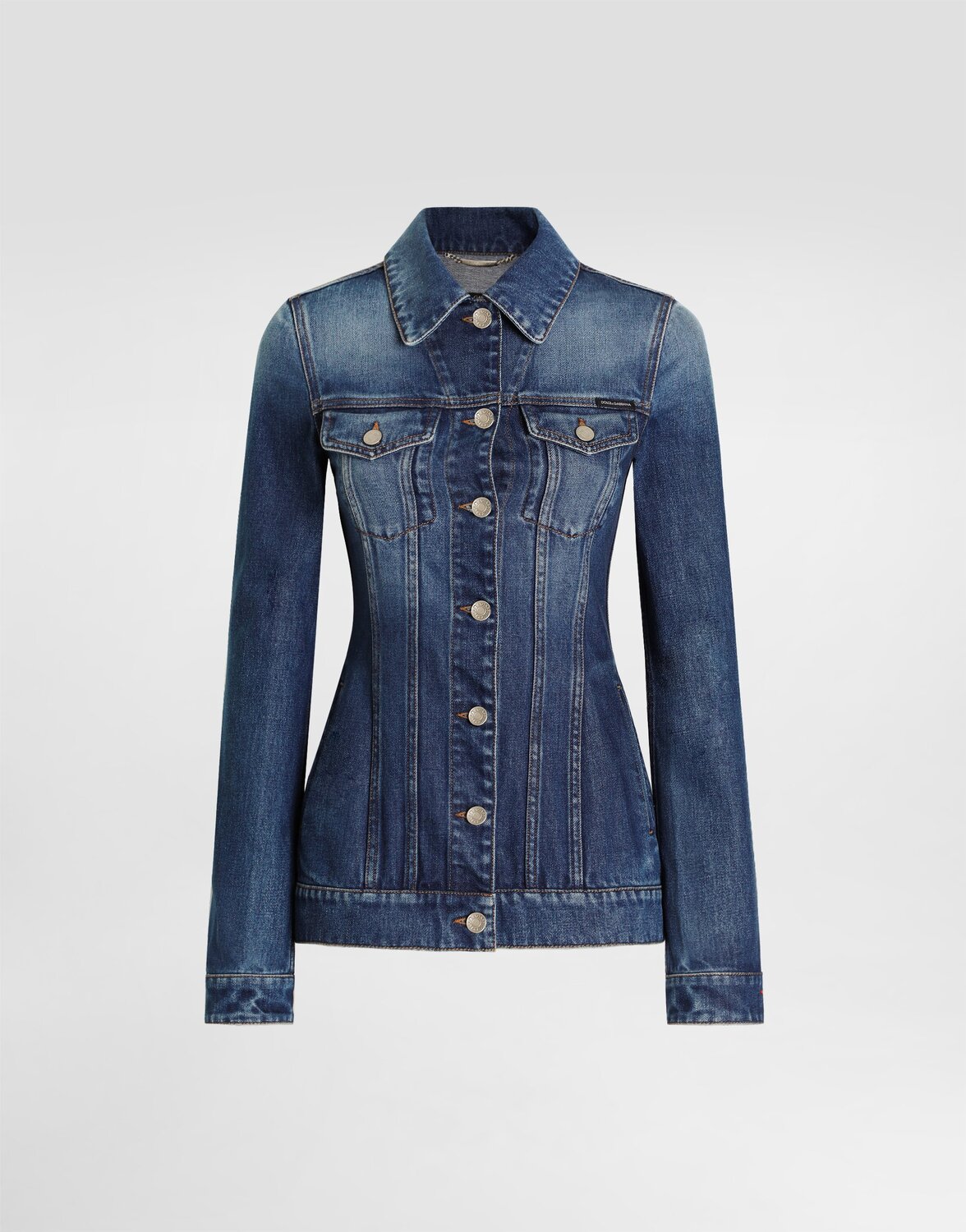 Джинсовый однобортный пиджак DOLCE & GABBANA, мультиколор
Джинсовый однобортный пиджак DOLCE & GABBANA, мультиколор