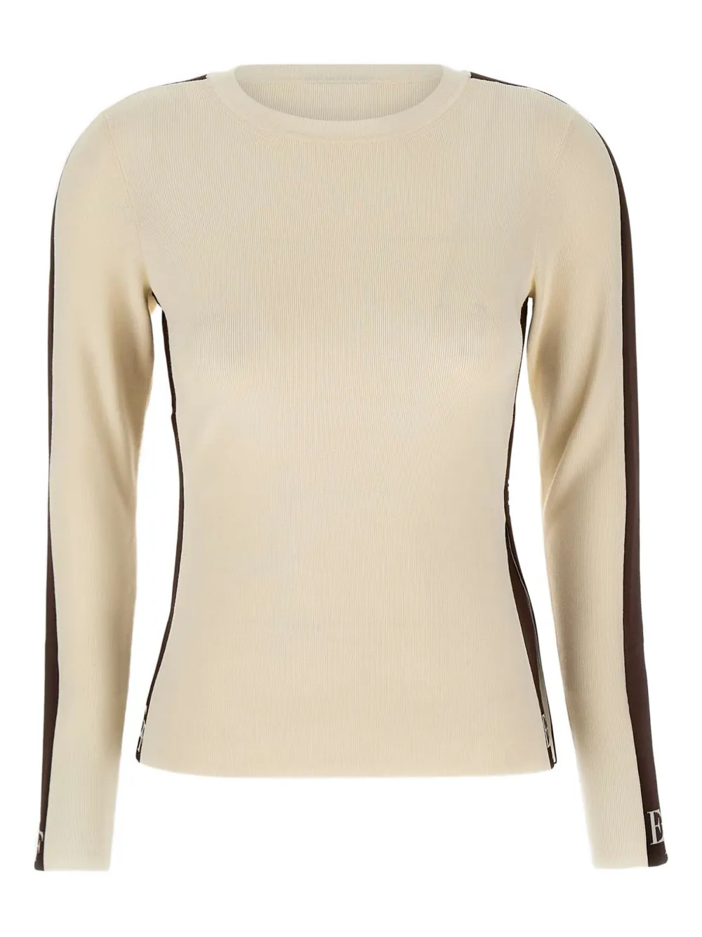 Вязаный свитер с боковой полоской Elisabetta Franchi, бежевый
Вязаный свитер с боковой полоской Elisabetta Franchi, бежевый