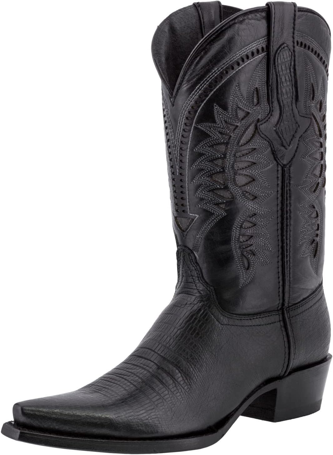 Мужские черные вестерн-сапоги Texas Legacy с кожей и принтом под ящерицу, острый носок
Мужские черные вестерн-сапоги Texas Legacy с кожей и принтом под ящерицу, острый носок