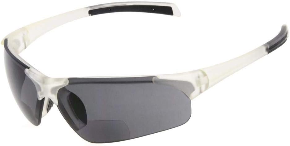 Спортивные полуободковые бифокальные солнцезащитные очки Eyekepper TR90. Небьющийся материал, подходят для спорта и активного отдыха (бег, вождение, рыбалка и др.). Прозрачная оправа, серые линзы +1.25
Спортивные полуободковые бифокальные солнцезащитные очки Eyekepper TR90. Небьющийся материал, подходят для спорта и активного отдыха (бег, вождение, рыбалка и др.). Прозрачная оправа, серые линзы +1.25