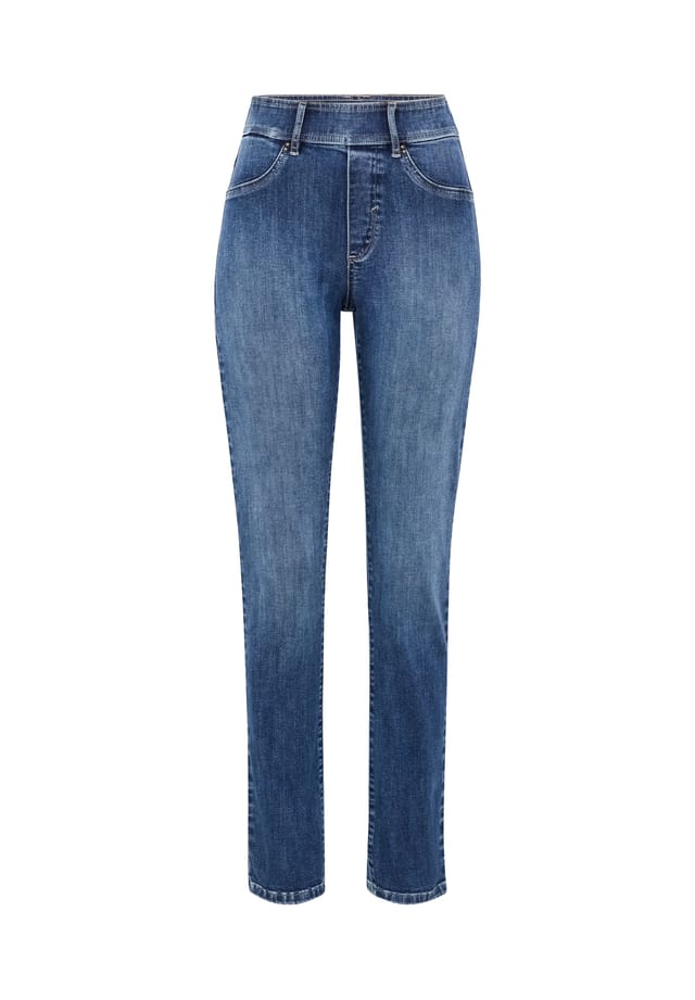 Джинсы облегающего кроя с четырьмя карманами эластичным поясом и эластичными вставками Paddock'S, синий
Джинсы облегающего кроя с четырьмя карманами эластичным поясом и эластичными вставками Paddock'S, синий